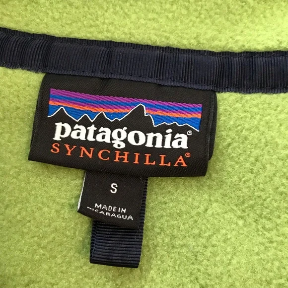 Patagonia Synchilla Green Fleece snap Pullover S - Picture 9 of 12